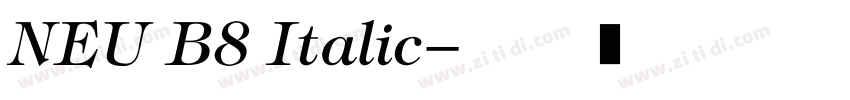 NEU B8 Italic字体转换